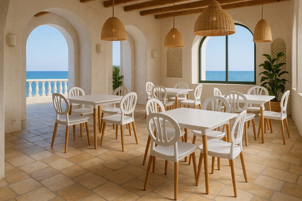 Стілець пластиковий Турин білий Дніпро - зображення 2