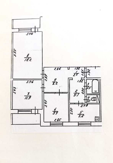 продажа 3-к квартира Броварский, Бровары, 47000 $ Бровари - зображення 10