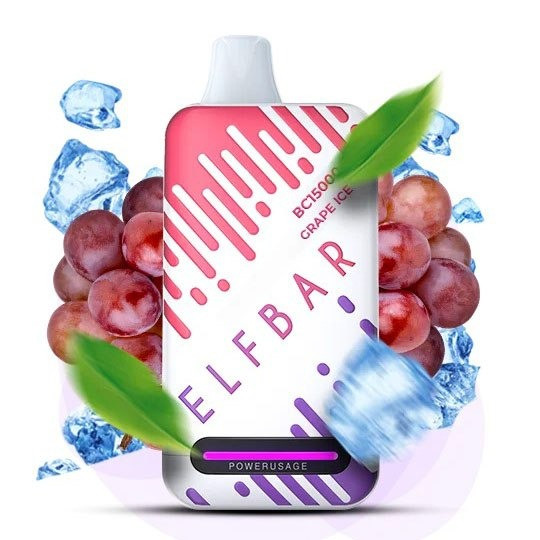 Е-сигарета ELF BAR 5% 15000 тяг, Льодяний Виноград Івано-Франківськ - зображення 1