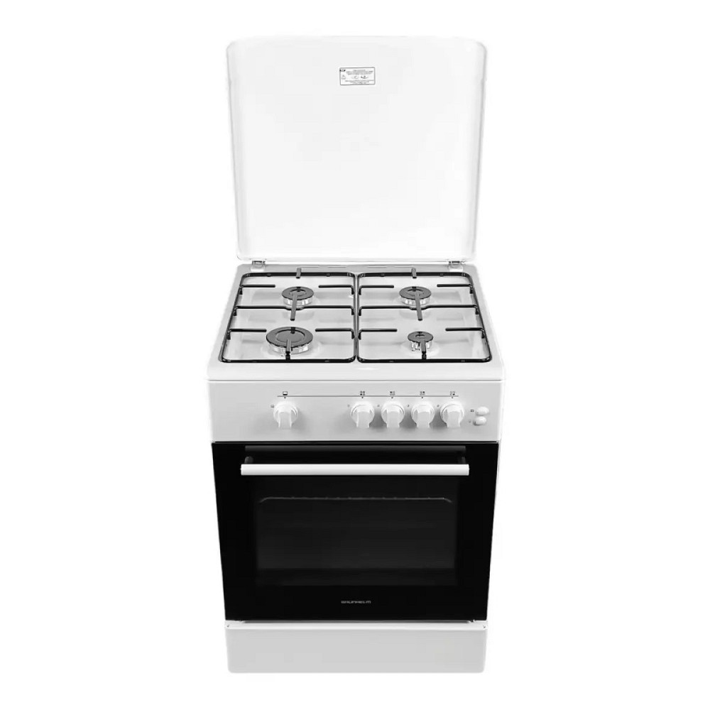 Газовая плита Grunhelm G4FM6611W 60 см белая Киев - изображение 2