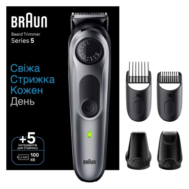 Тример Braun Beard Trimmer BT5440 сірий Київ - зображення 1