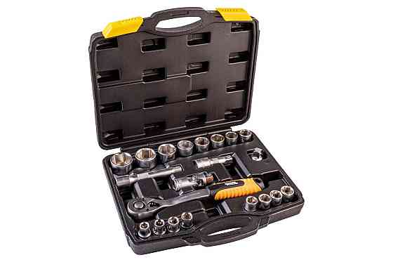 Набор инструментов MASTERTOOL PROFI ½" 21 шт 10-32 мм CrV50BV30 противоударный кейс 78-4021-PF Харків