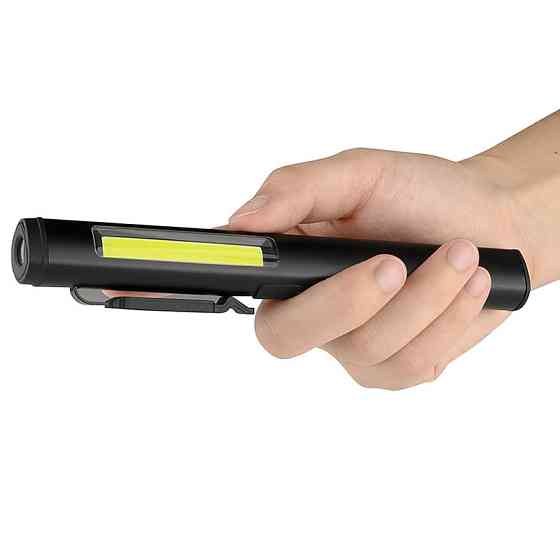Фонарик светодиодный алюминиевый (COB+LED) с УФ, лазером и магнитом Pen Light  PROTESTER PRO-FL0305S Харків