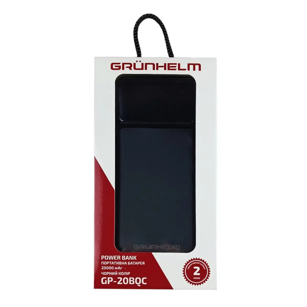 Повербанк Grunhelm GP-20BQC 20000 mAh черный Киев - изображение 7