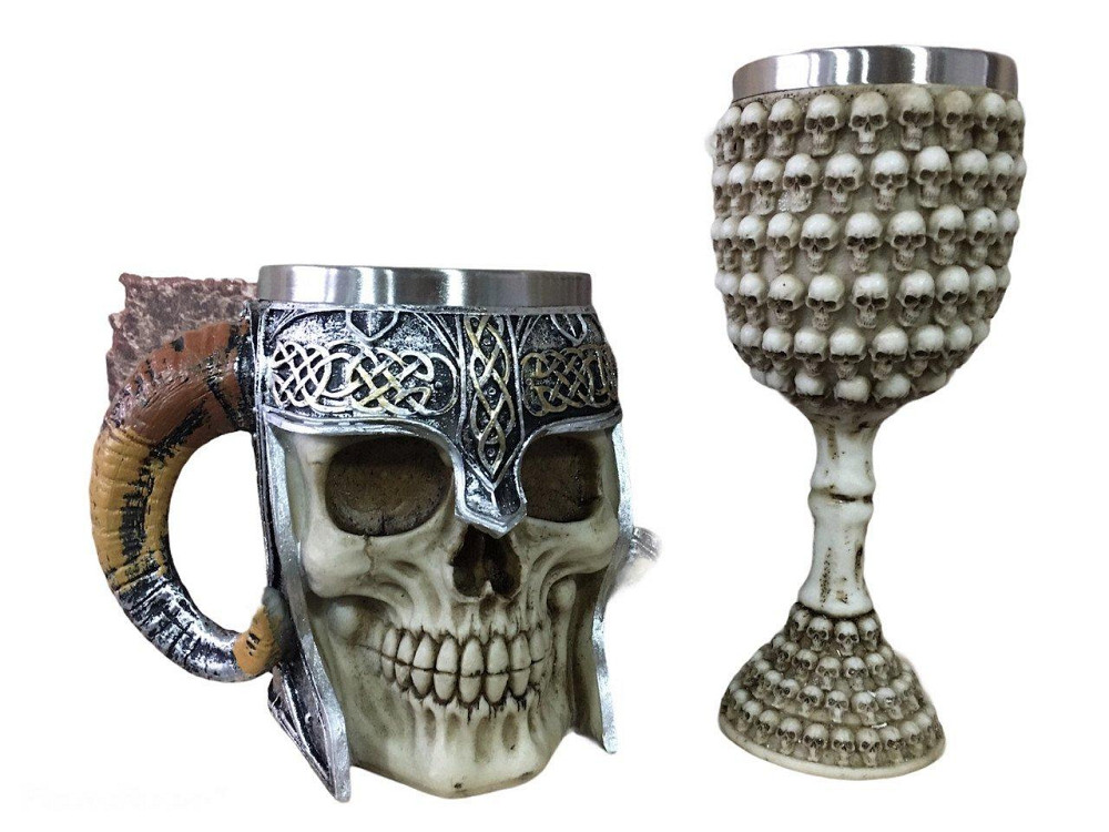 Подарочный Набор Кружка Чашка Бокал 3D Сатан Черепа Вокруг Большие Подарок Київ - зображення 2