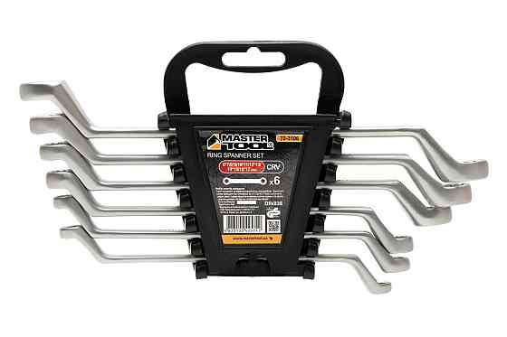 Ключи накидные MASTERTOOL SATIN FINISH набор 6 шт (6–17 мм) CrV DIN 838 72-3106 Харьков