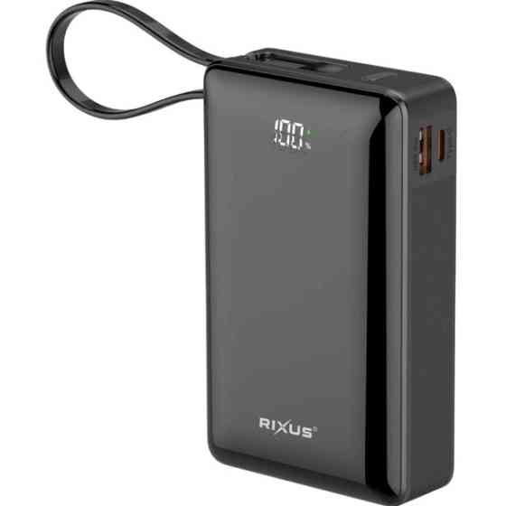 Power Bank Rixus RXPB02B 20000mAh 22.5W Black Харків
