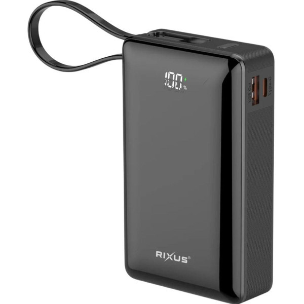 Power Bank Rixus RXPB02B 20000mAh 22.5W Black Харків - зображення 1