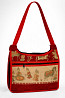 Яскрава червона сумка з етно вишивкою бохо Вишгород