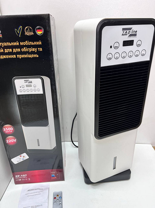 Интеллектуальное мобильное устройство для обогрева и охлаждения помещений Zepline ZP-107 3500 Вт бел Київ - зображення 7
