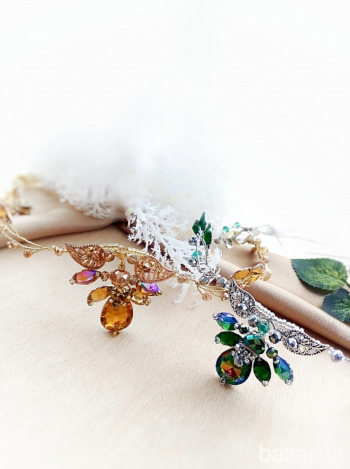 Эльфийская ветвь зелёный диадема налобное украшение веночек ободок обруч гибкий эльф косплей аниме Луцк - изображение 4