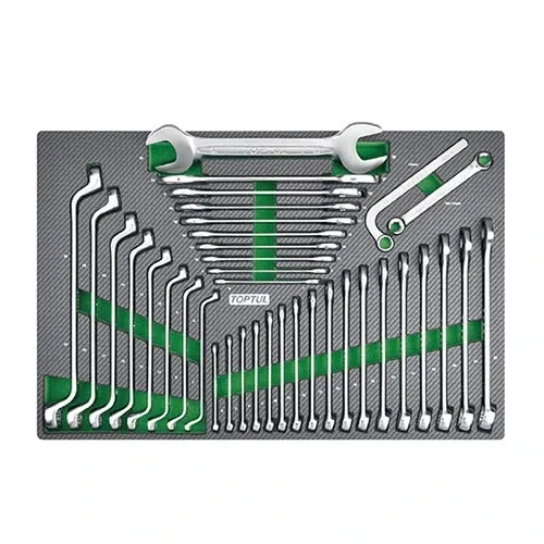 Набор ключей комбинированных, накидных, рожковых 6-32мм 37 ед. (в ложементе, тип D) TOPTUL GED3701 Харків