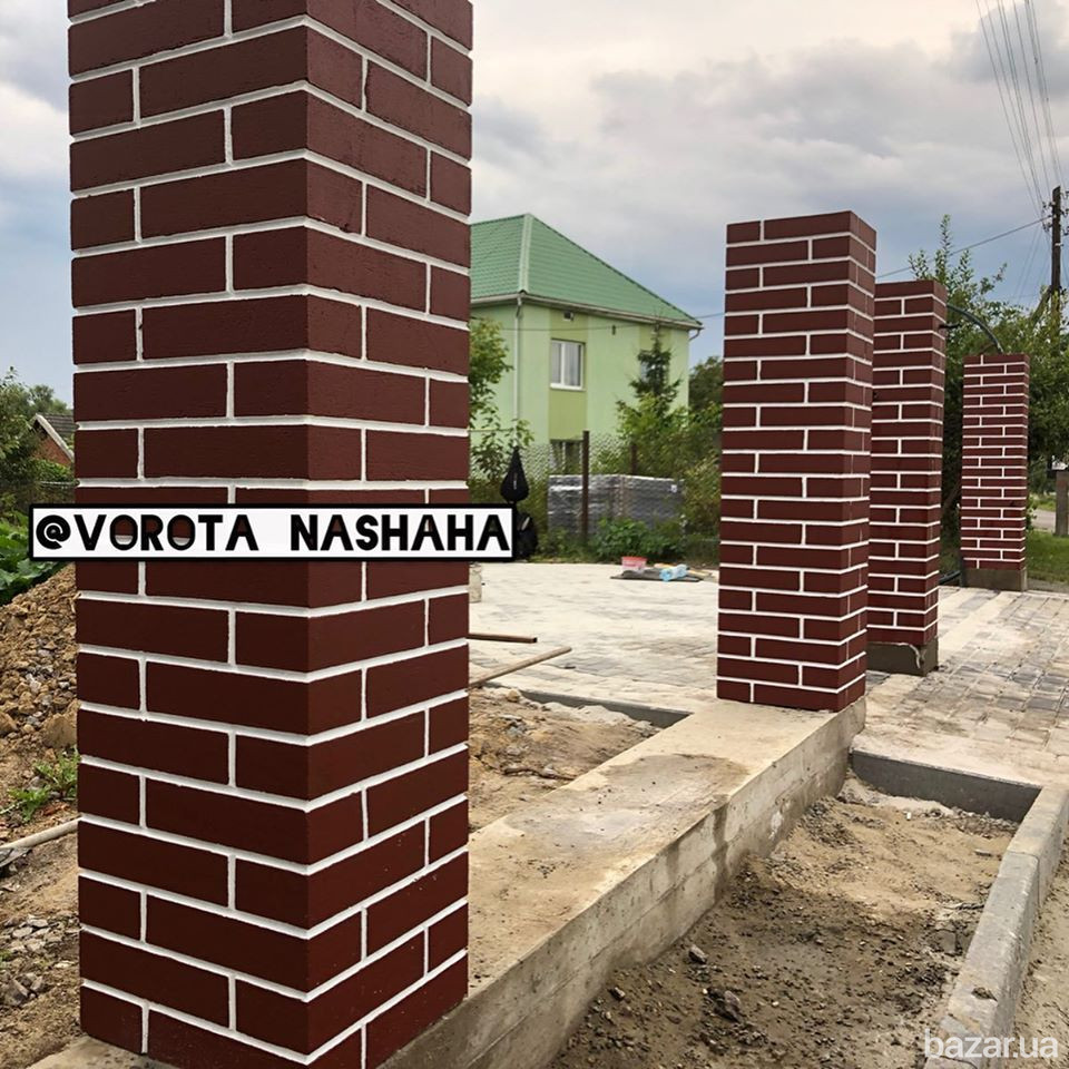 Клінкерні стовпчики і підмурівки для огорожі, паркану під клінкерну цеглу Львів - зображення 4