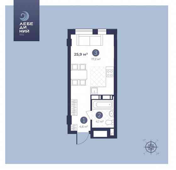продажа 1-к квартира Киев, Дарницкий, 63000 $ Київ