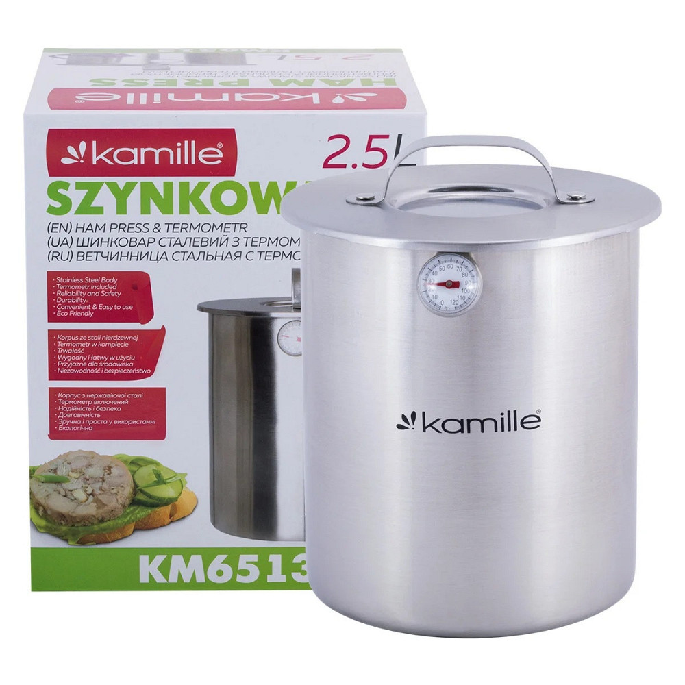 Ветчинница Kamille с термометром на 2,5 кг (КМ 6513) Одеса - зображення 1
