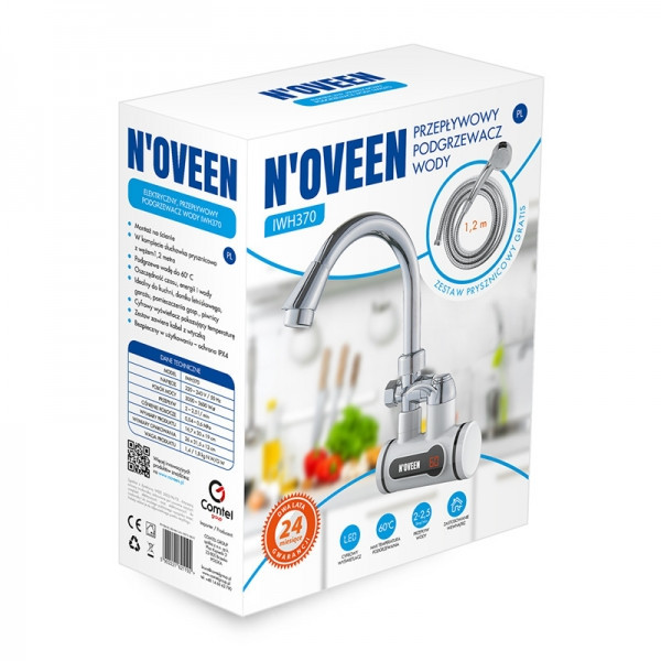 Кран водонагреватель проточный со шлангом Noveen IWH370 Одесса - изображение 3
