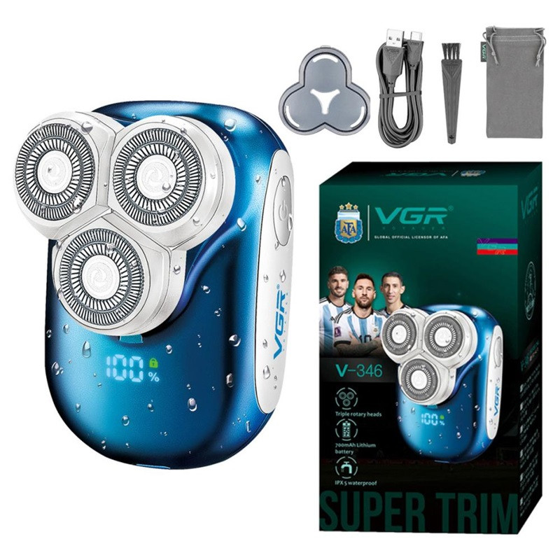 Электробритва VGR V-346 BLUE синяя Київ - зображення 1