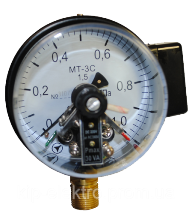Манометр электроконтактный МТ-3С от 0 до 400 кПа (4 кгс/см2) - аналог ДМ2010СгУ2, ДМ2010-У2, ДМ2010ф Киев
