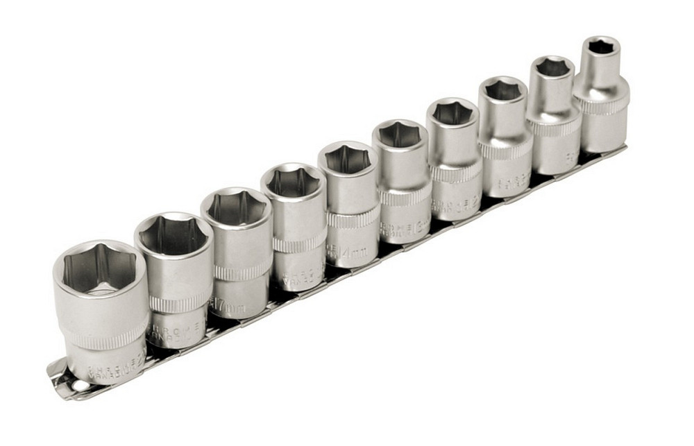 Набор головок торцевых 6-гранных MASTERTOOL ½" 8-19 мм L 40 мм CrV 10 шт 78-1210 Харків - зображення 1