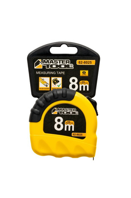 Рулетка MASTERTOOL ″Shiftlock″ 8 м×25 мм фиксатор полотна нейлоновое покрытие 62-8025 Харків - зображення 6