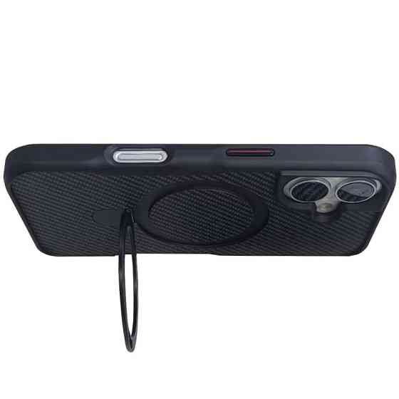 TPU+PC чехол Metal Buttons with MagSafe Carbon Ring для Apple iPhone 16 (6.1") Херсон