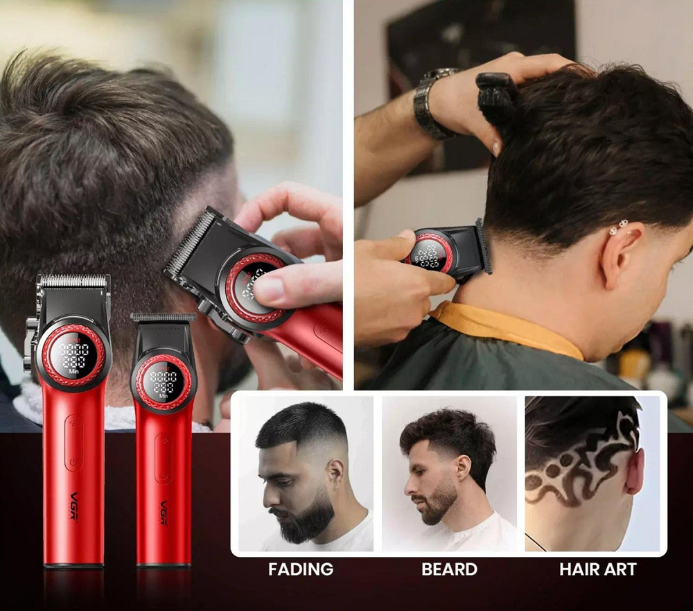 Комплект длят стрижки VGR V-001&V-977 RED красный Киев - изображение 3