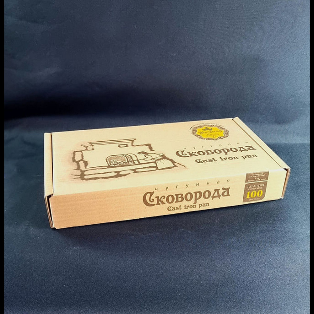 Сковорода-гриль чугунная Maysternya с деревянной ручкой 24 см Т308 Одеса - зображення 12