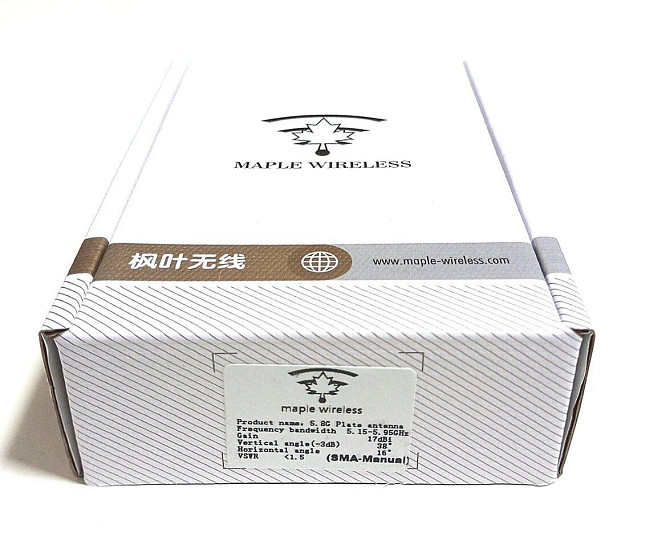 Антенна 5150-5950MHz, до 50 Вт 17dBi пластинчатая SMA-Manual Maple Wireless, For FPV Monitor Дніпро - зображення 8