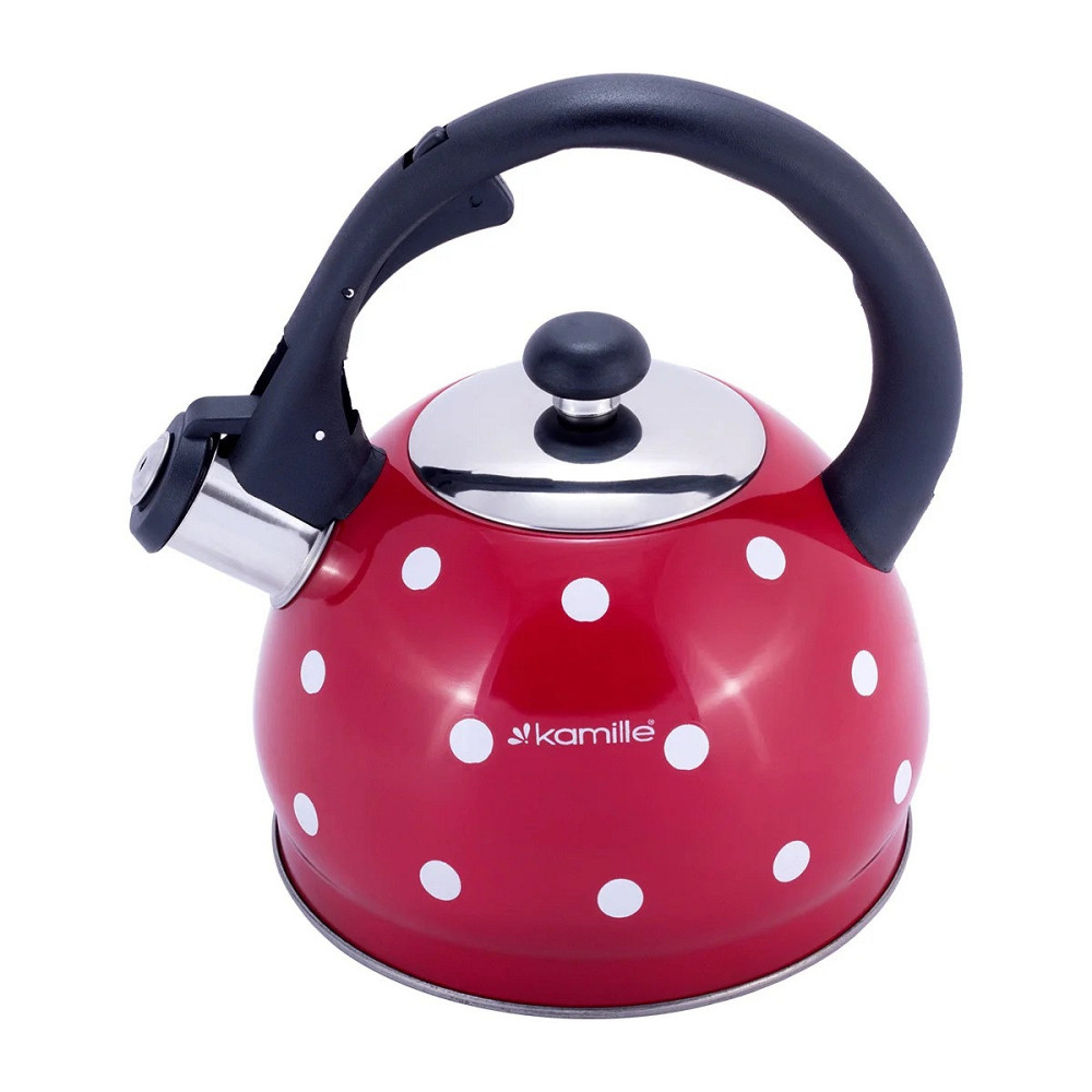Чайник Kamille из нержавеющей стали со свистком 2 л Одеса - зображення 2
