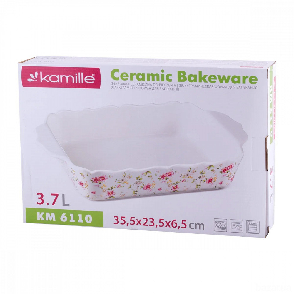 Керамическая форма для запекания Kamille Mirlinda KM 6110 Одеса - зображення 4