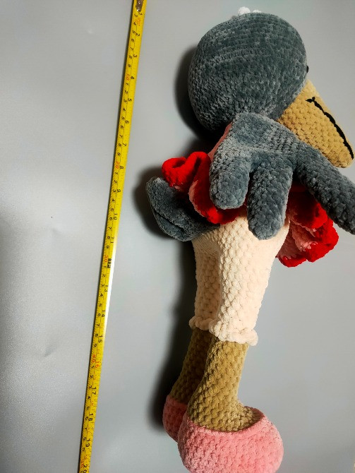 Іграшка м'яка в'язана пташка Ворона подружка модниця 50 см велика Нововолынск - изображение 3