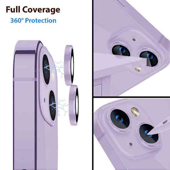 Защитное стекло Metal Classic на камеру (в упак.) для Apple iPhone 14 (6.1") / 14 Plus (6.7") Херсон