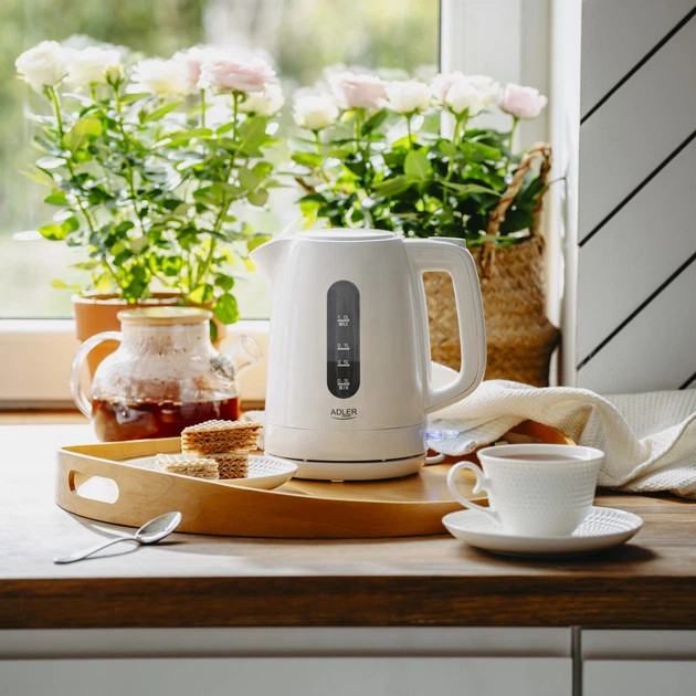 Электрочайник Adler AD 1380 white 1 л белый Київ - зображення 6