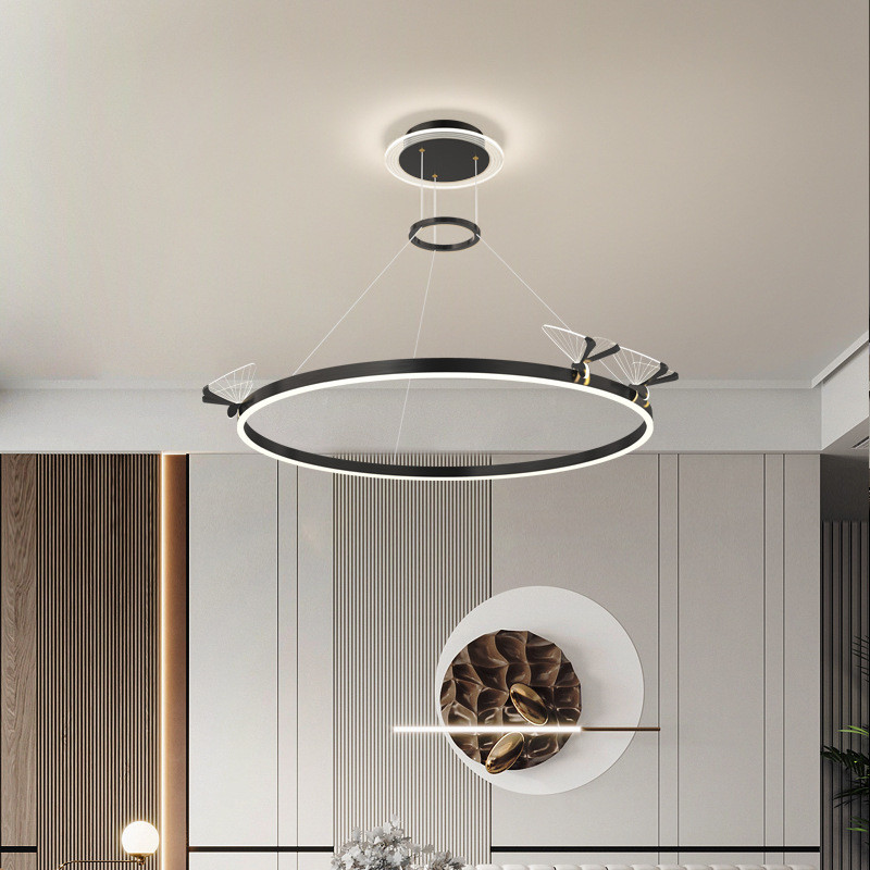 Люстра стельова LED C18/700-bk-k Чорний 40-170х70х70 см. Київ - зображення 1