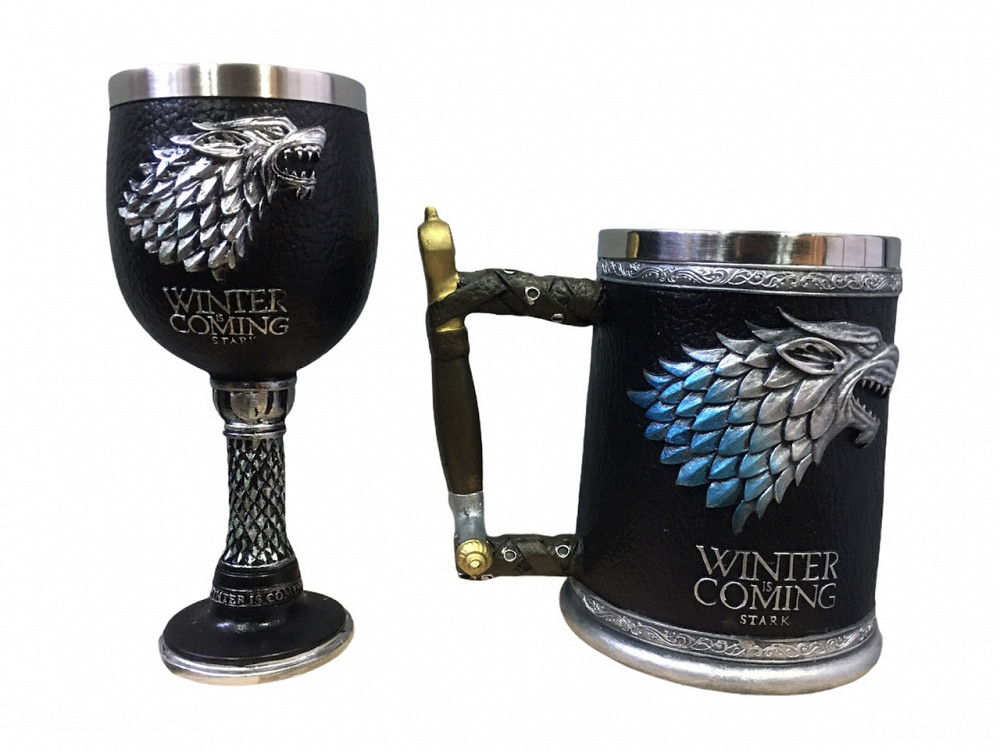 Подарочный Набор Кружка Чашка Бокал 3D Игра Престолов Game Of Thrones Winter is Coming Stark Дом Ста Київ - зображення 1