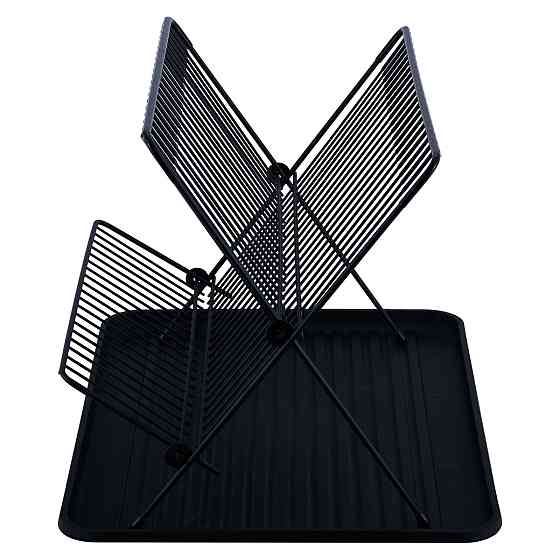 Сушилка для посуды Kamille 43*32*25,5см из алюминия черный KM0753 Одеса