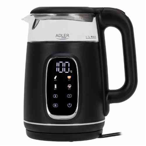 Электрочайник Adler AD 1305 black silver 1.7 л черный с серебристым Київ