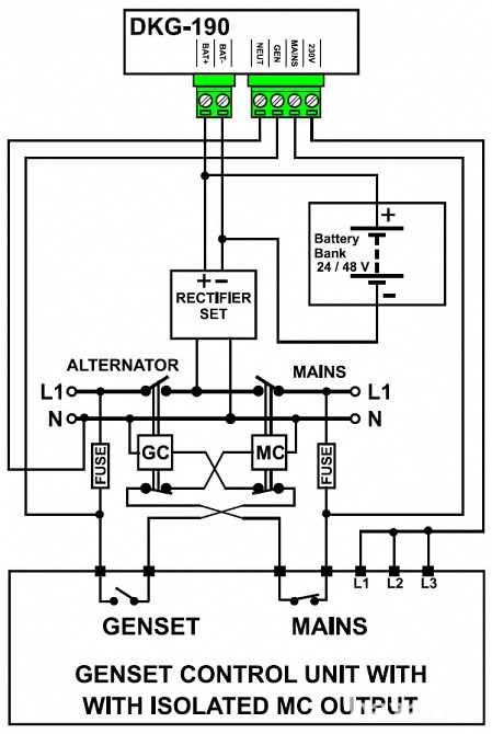 DATAKOM DKG-190 Контролер заряду акумуляторних систем електроживлення Киев - изображение 2