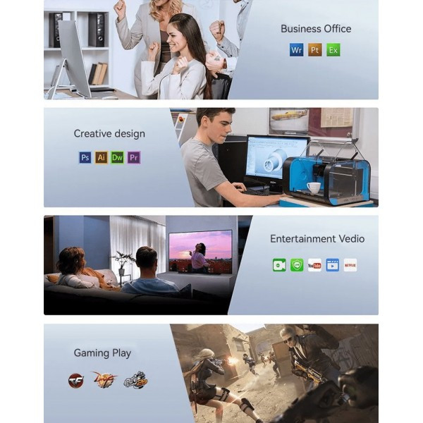 Міні-комп'ютер Firebat AK2 Plus 8/256GB n100 Grey (Код товару:33121) Харьков - изображение 7