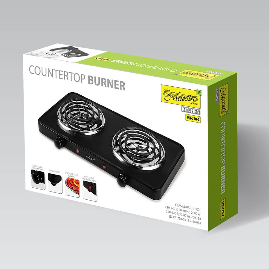 Электроплита Maestro MR-770-2 2000 Вт Київ - зображення 3