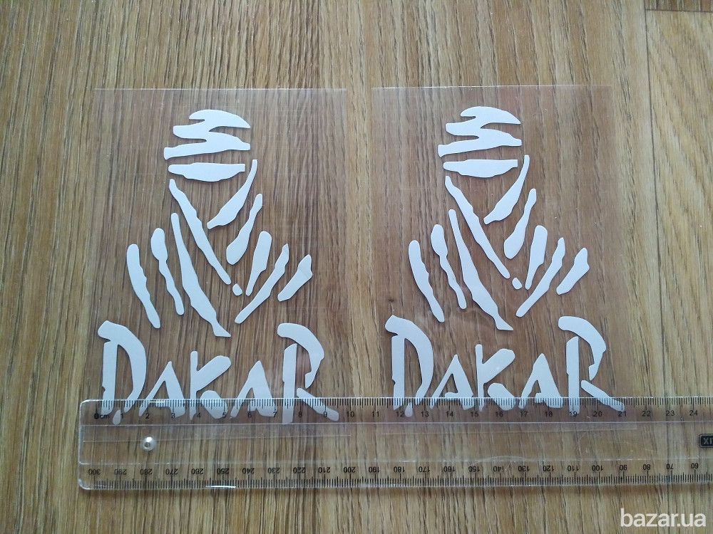 Наклейка на авто мото Дакар Чёрная Бориспіль - зображення 6