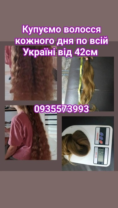 Продать волосся дорого по всій Україні від 42см -0935573993 Житомир - зображення 1