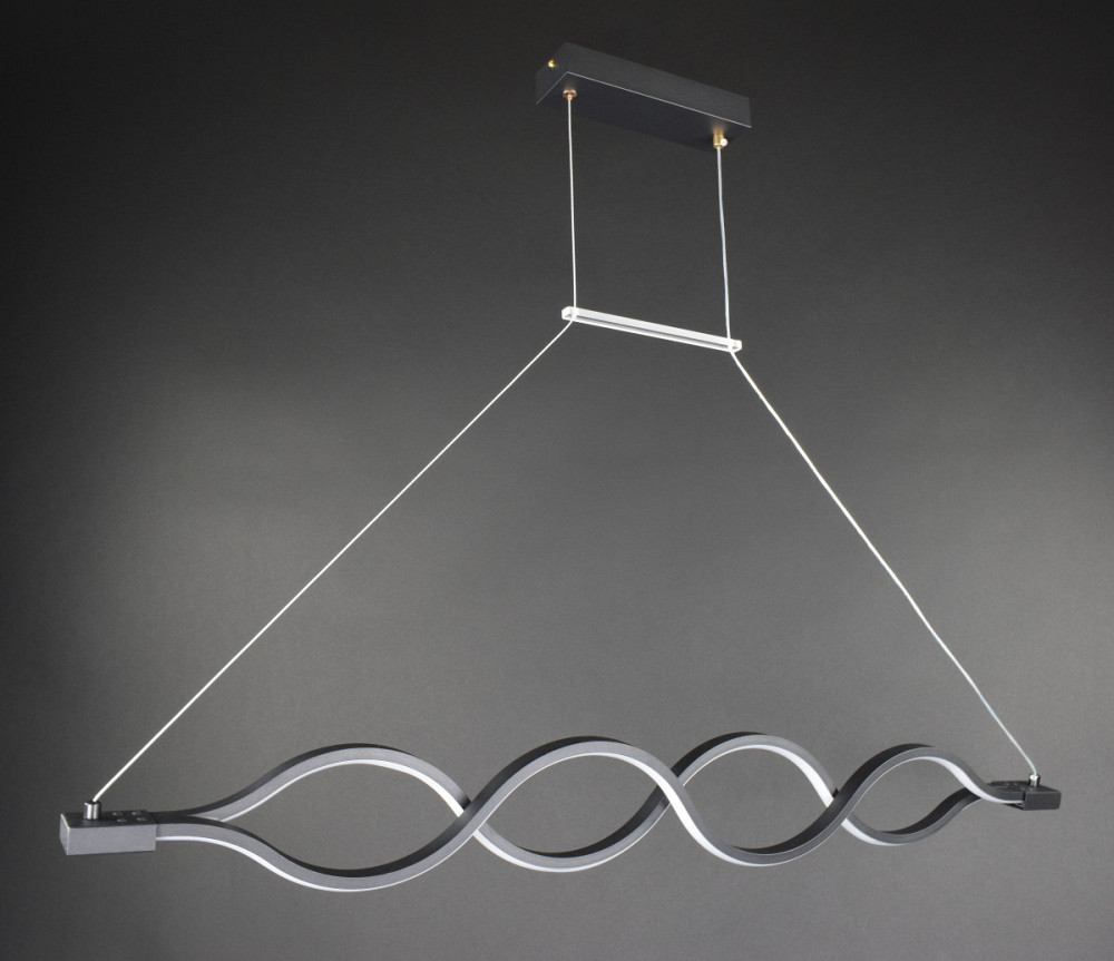 Люстра стельова LED H33L-1000-bk Чорний 30-110х6х102 см. Київ - зображення 1