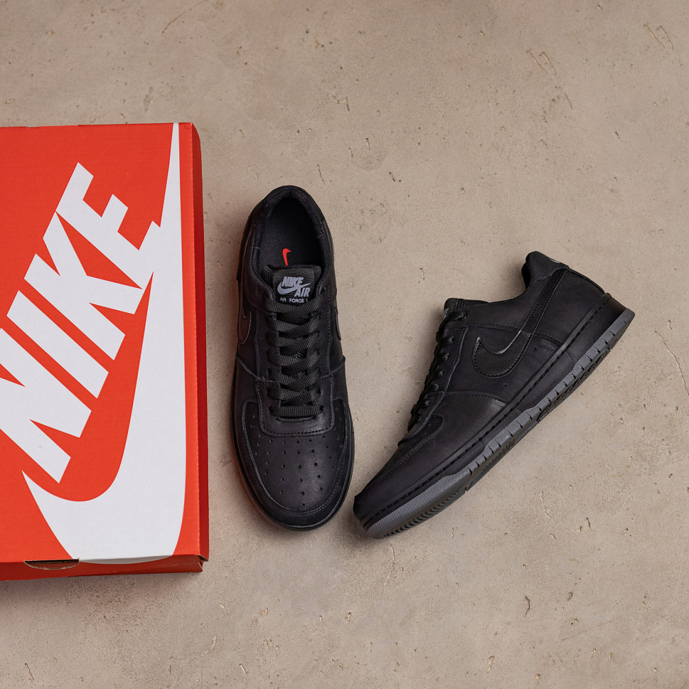 Мужские кожаные кроссовки  AIR Black Киев - изображение 5