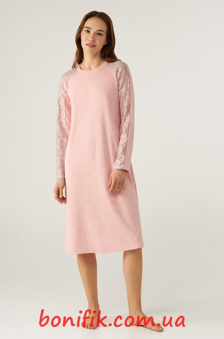 Женская ночная сорочка с кружевом "Tea Rose" (арт. LDМ 100/09/01) Кривий Ріг - зображення 1