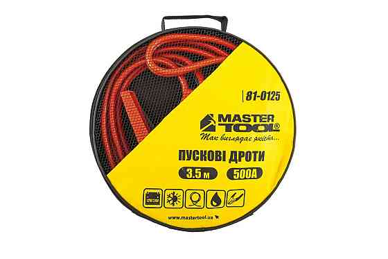 Провода пусковые MASTERTOOL 500А/12V/24V 3.5 м t до -40°C сумка для хранения 81-0125 Харків