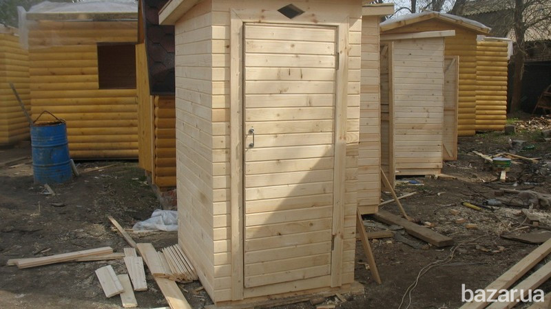 Деревянный туалет. Летняя душевая кабина. Дачный душ. Дачный туалет. Київ - зображення 1