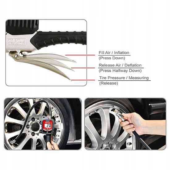 Профессиональный пистолет подкачки шин цифровой 0–13,8 бар TOPTUL JEBL200A Харків