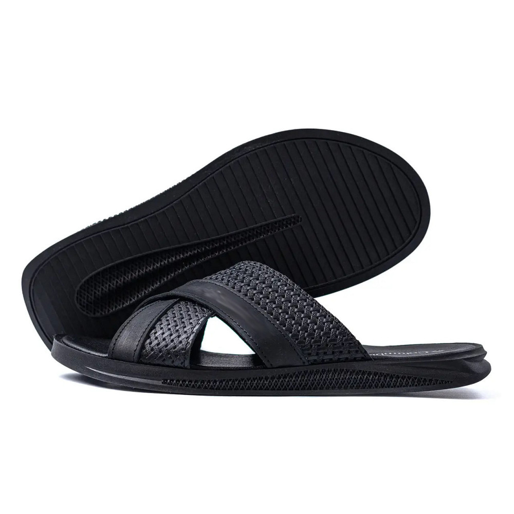 Мужские кожаные  летние шлепанцы-сланцы Київ - зображення 1