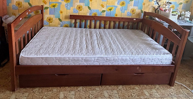 Продам ліжечко деревʼяне з матрасом Київ - зображення 2